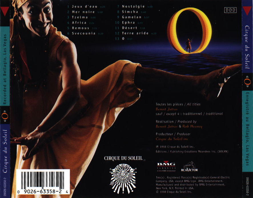 Cirque Du Soleil  O : Back